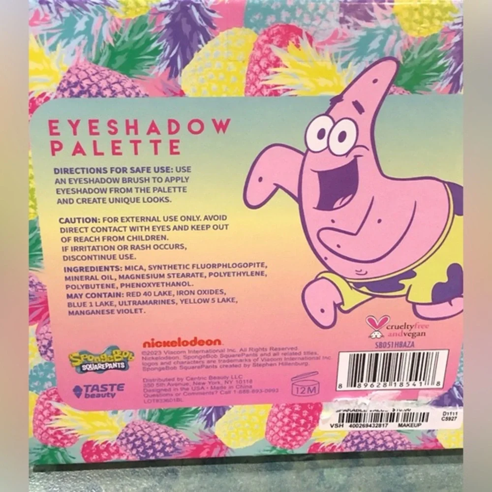 Nickelodeon Spongebob Squarepants 12quad tropics‎ themed eyeshadow palette new